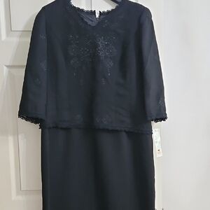 Elegant Black Embroidered Dress